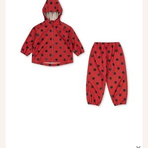 Konges Sløjd Cinelle Rain Set in the Lady Dot pattern 3Y